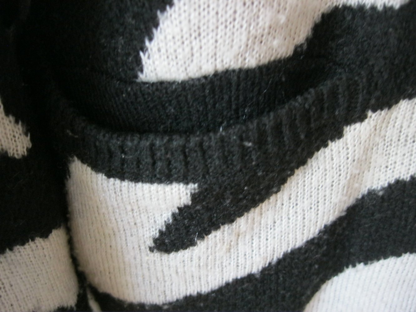 H&M Cardigan Zebramuster Schwarz/Weiß M/L
