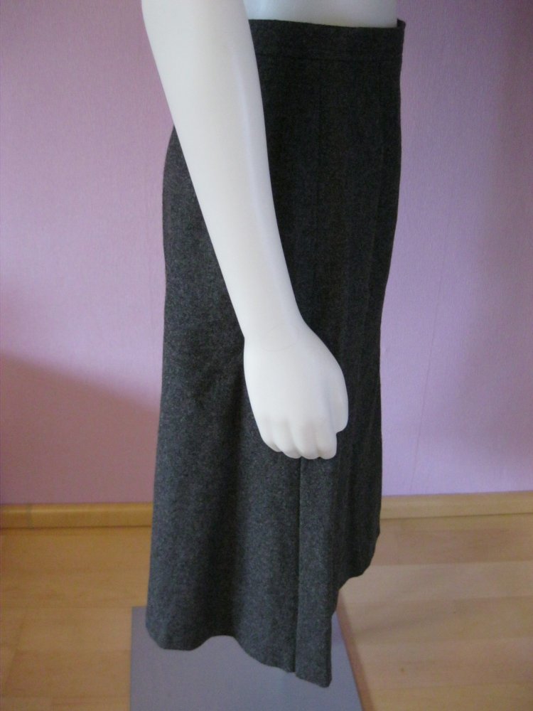 Rock # 100% Schurwolle # Grau meliert # 38