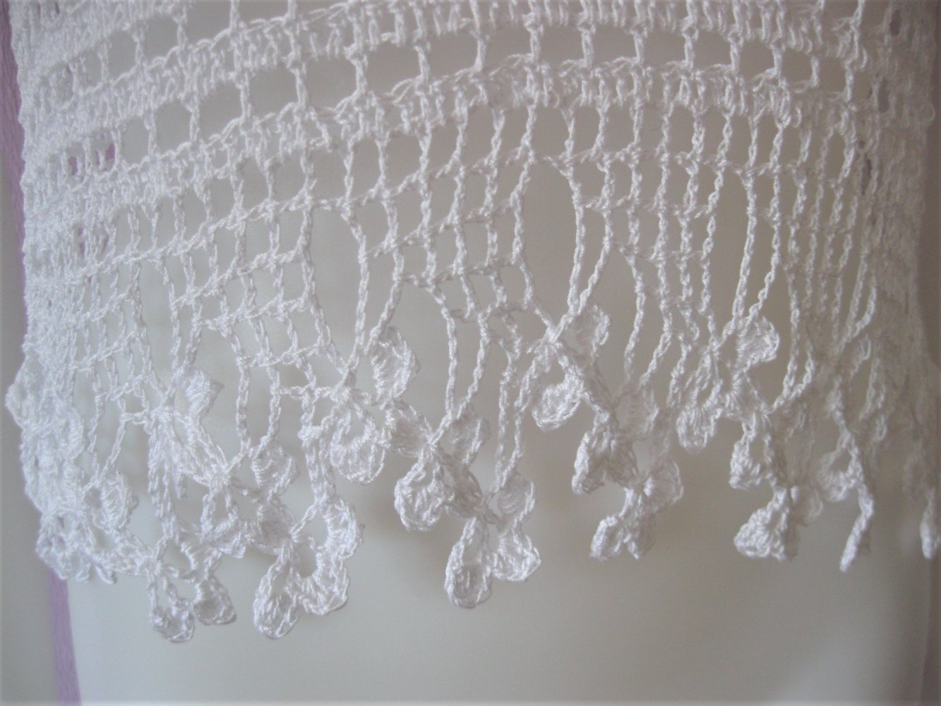 NEU Top gehäkelt Trägerhemd Handmade 100% Baumwolle Weiß S/M