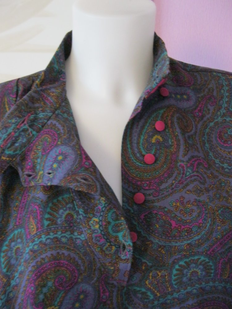 Bluse # 100% Schurwolle # Blumen/Ornamente # C&A # 38
