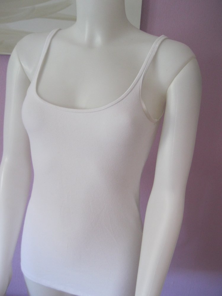 Spaghetti-Top # H&M # Weiß # S
