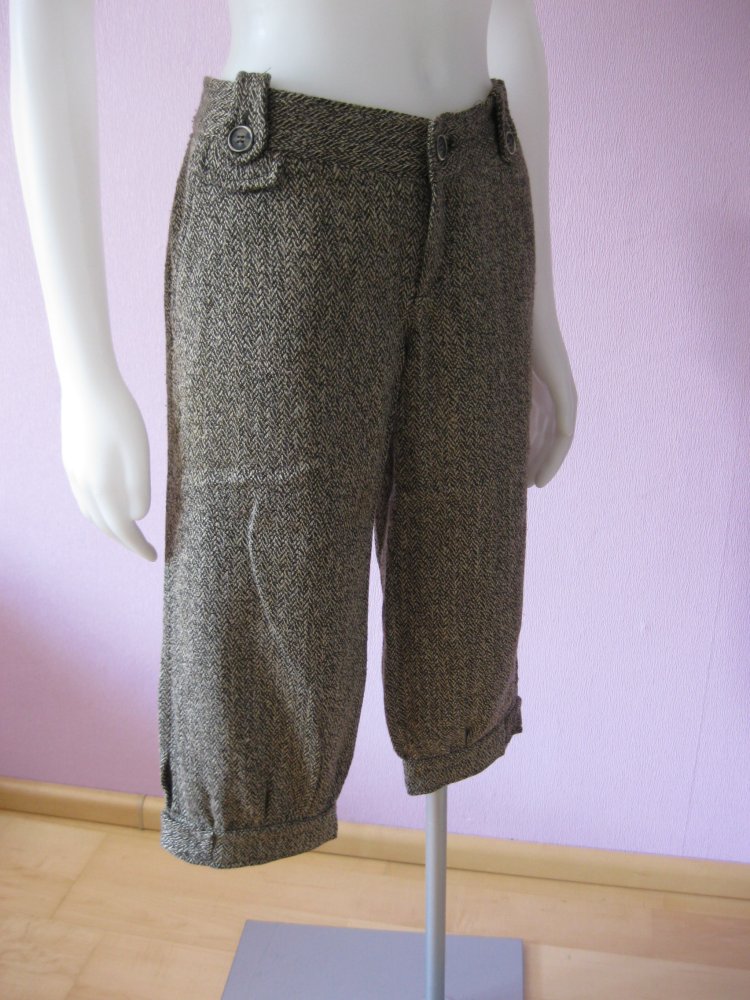 NEU # Stoffhose # Zara Basic # Lana-Wolle Anteil # braun/beige # L