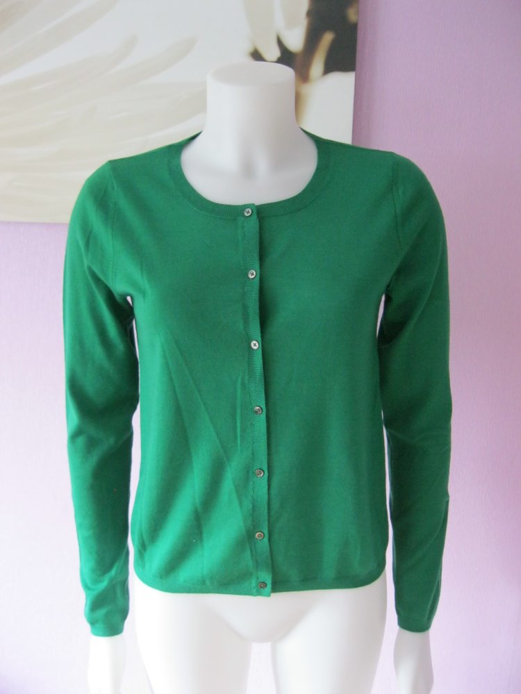 Feinstrickjacke # Grün # S-M