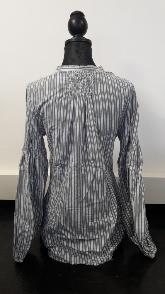 Bluse, Oberteil, Dept hellblau-weiß gestreift, gebraucht