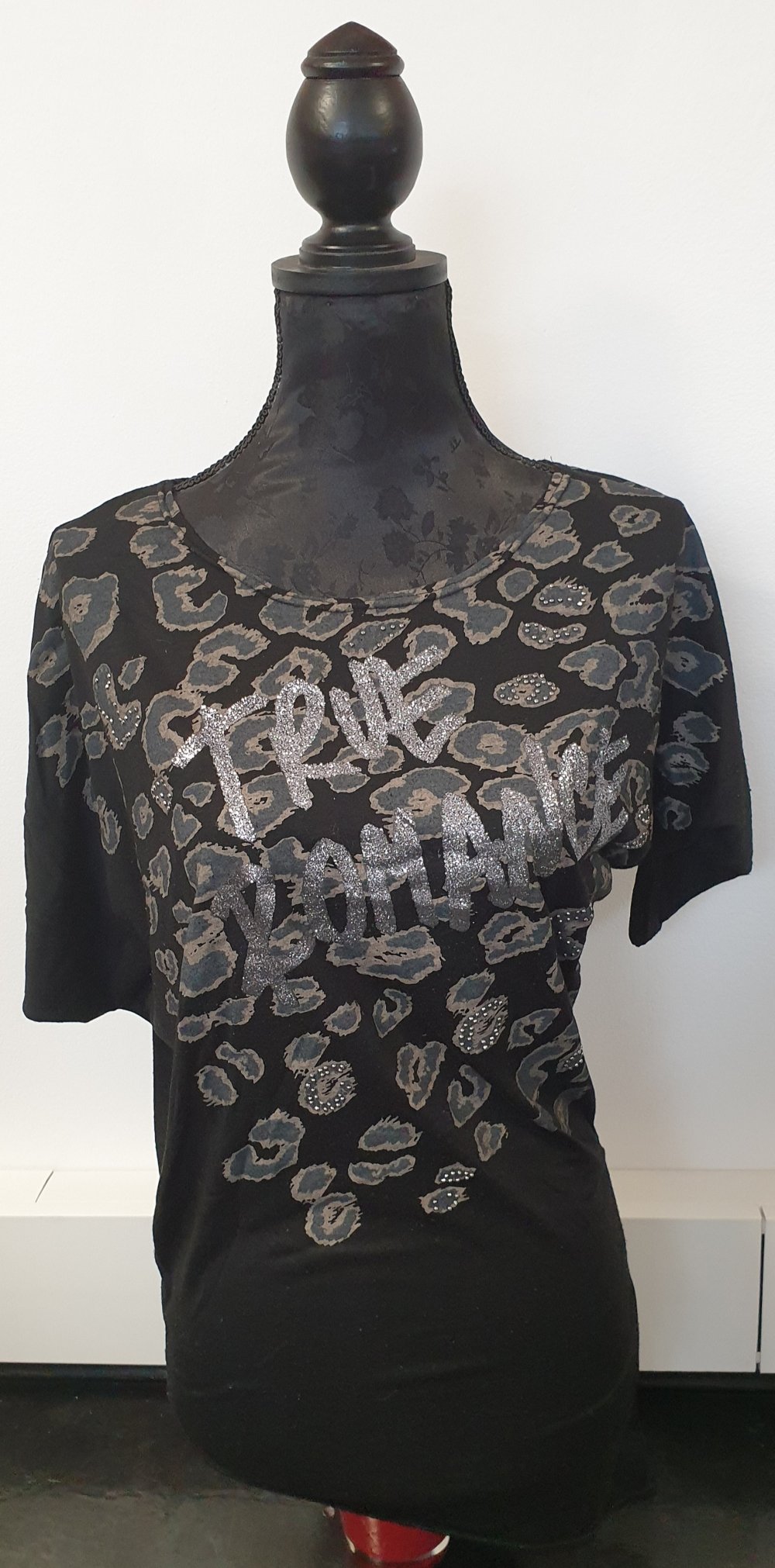 Shirt, Oberteil, Tally Weijl Leomuster Glitzer, Größe XXS/XS, gebraucht