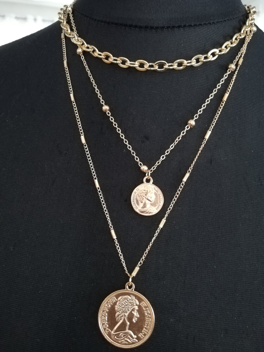 Kette Multilayer Coins gold 