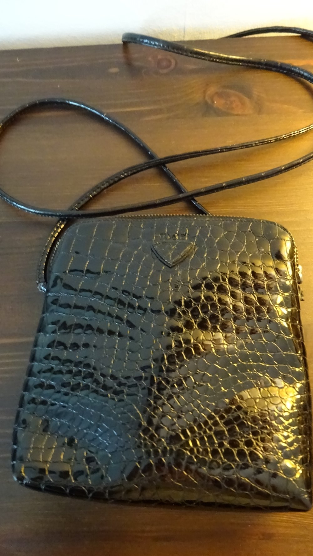 Umhängetasche (klein) mit Henkel 17x18 cm schwarz