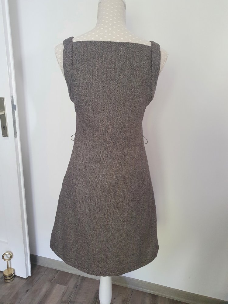 braunes Baumwollkleid Pull & Bear L 40 Faltenkleid
