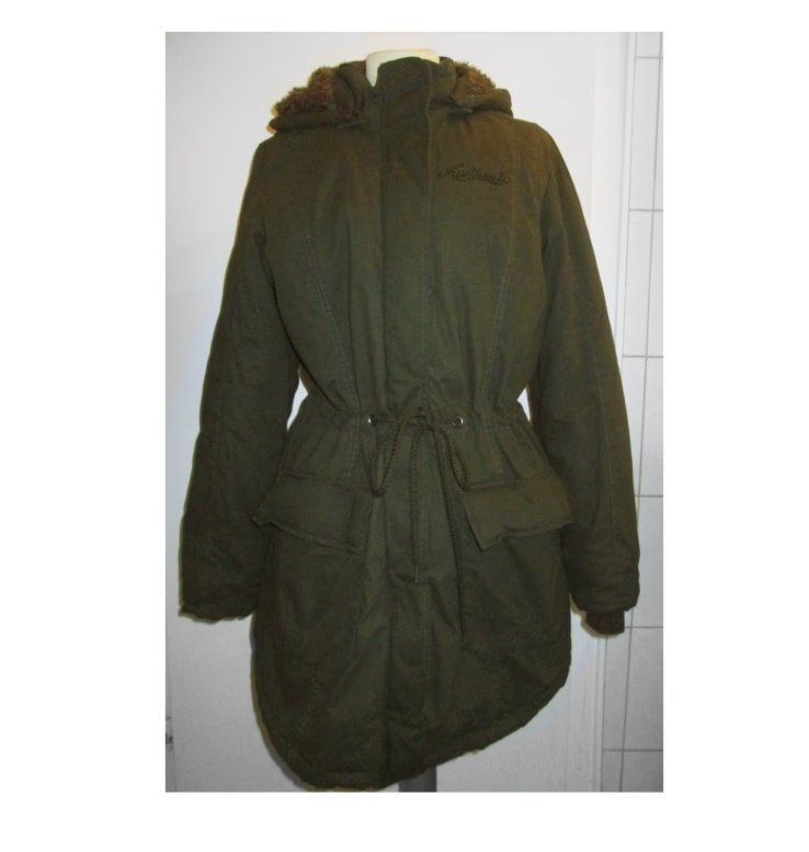 Wintermantel in Khaki