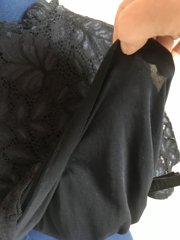 Blusenshirt Oberteil L nachtblau Spitze Tunika Shirt Bluse Blumen Edel Glamour 42 kurzarm Stehkragen festlich royal Design Buisiness 