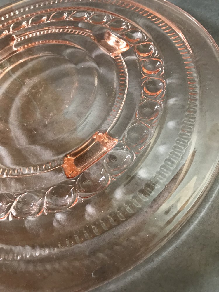 Tortenplatte Glas 60s Retro Servierplatte Rosalin 
