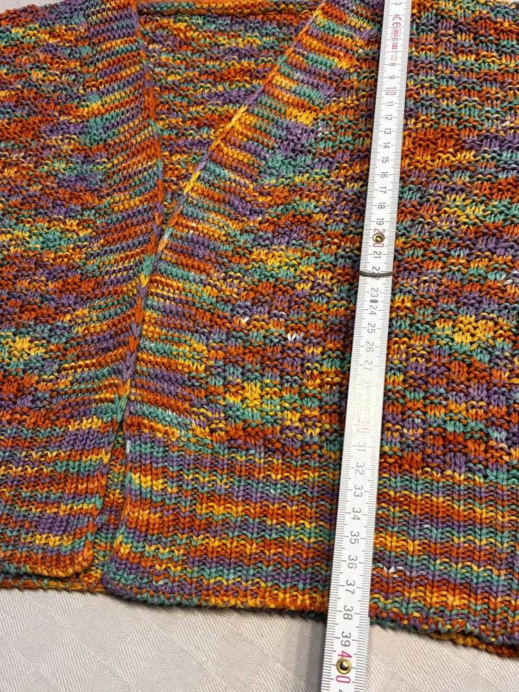 Cardigan Onesize Kurzweste Langarm Kimono 38 Strick Multicolor 