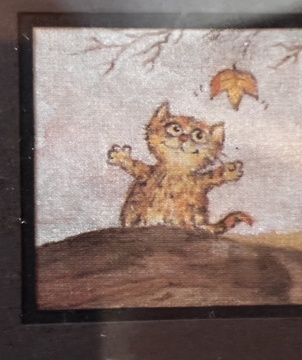 Tierwelt Kunst Bilder Miniatur Cats Reproduktion Katzenbild Motiv Wanddeko Motto Bunte Welt Hajek Dieter Nostalgie Sammlerobjekt 