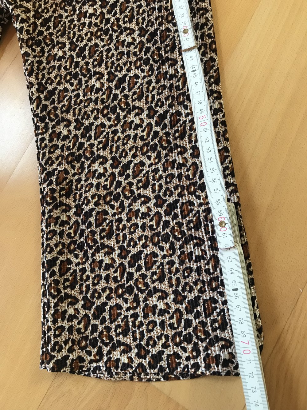Palazzo Hose Culotte Crossover Animal Print Plissee 7/8 Capri Short 38/M Unikat 