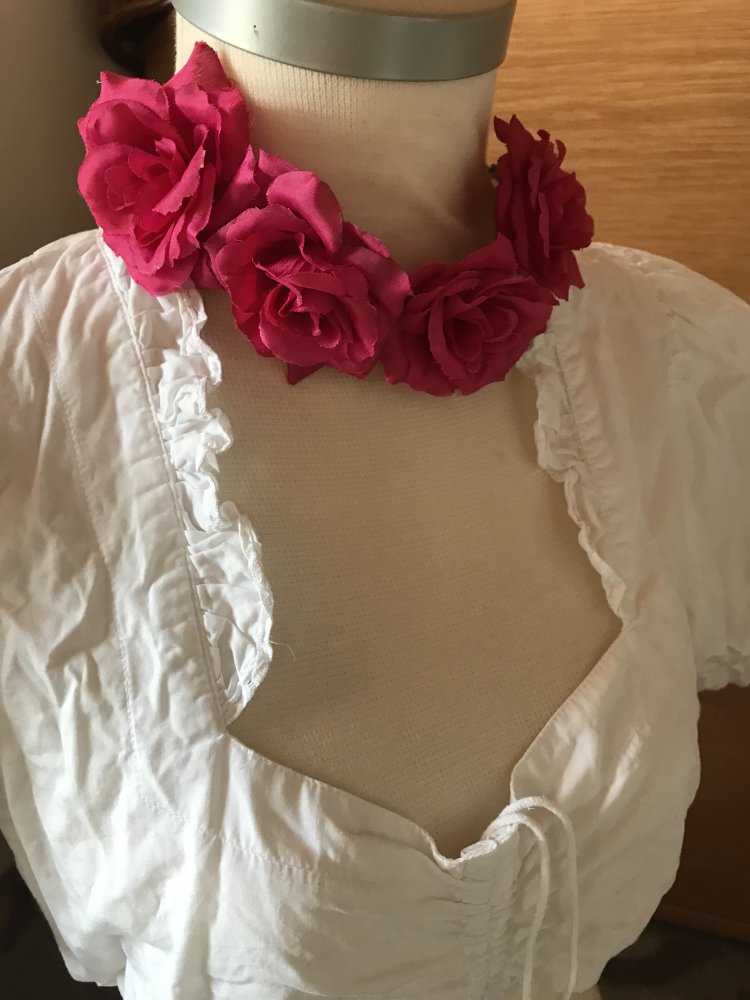 Kopfschmuck Haarband Rosen Onesize Blütenband Festival Boho Landhaus Tracht Wedding Mottomode Roman?e Vielseitig Rosenblüten Shabbydesign 