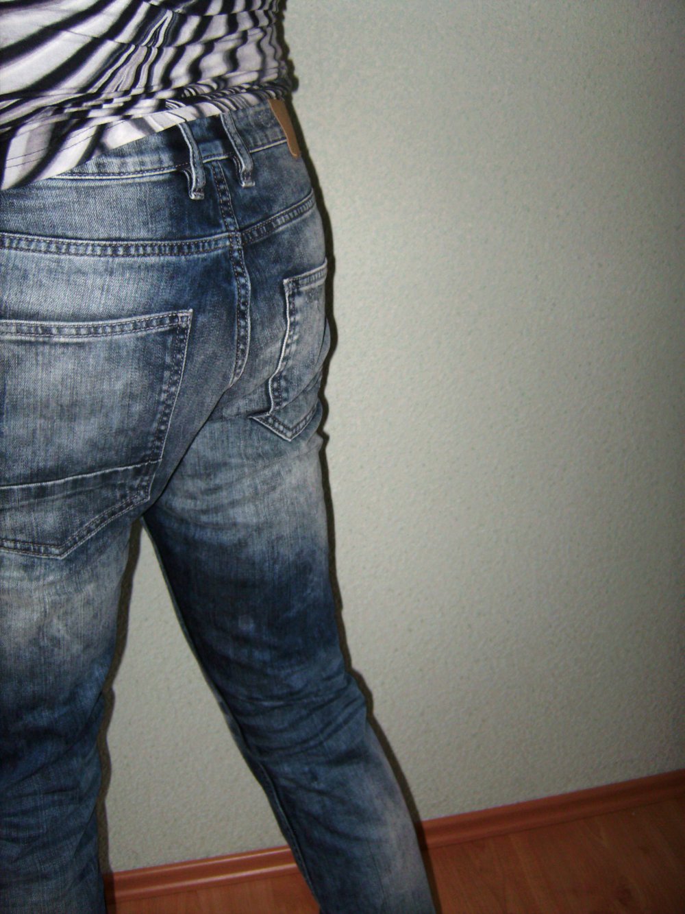 Jeans, 34/34 Slim Fit, Riped Boyfrend Jeans, used look, Herrenjeans Five Pocket loose fit, Inprint Mustermix Jeanshose