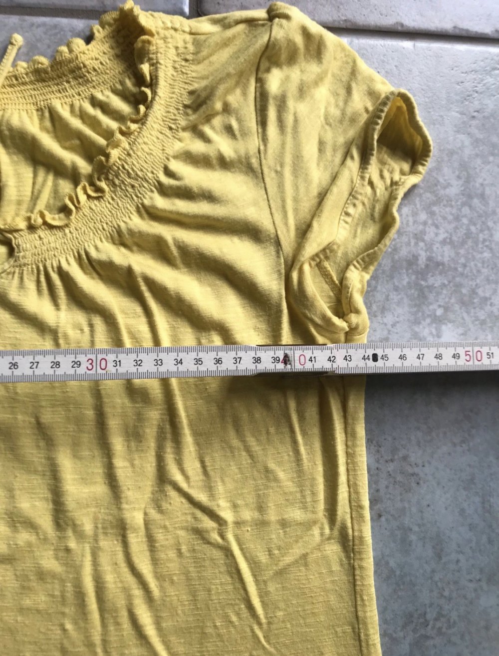 Tshirt 40 Shirt Oberteil kurzarm gelb