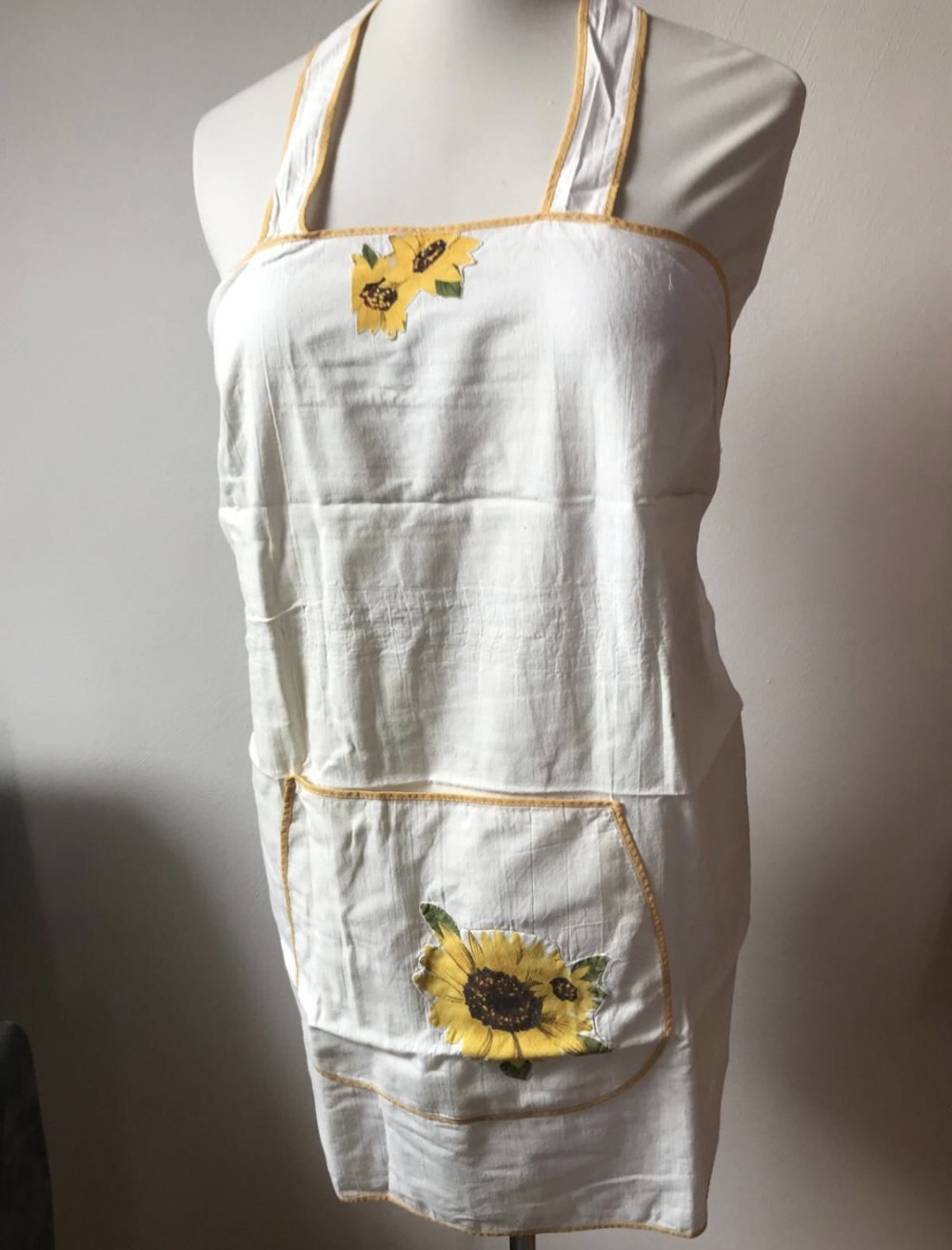 Schürze Vintage Shabbychic Gartenkittel Kochschürze Arbeitskittel Garten Landhaus Chic Retro Unikat Cottage Gebrauchszustand DIY Grannysquare Usedlook 