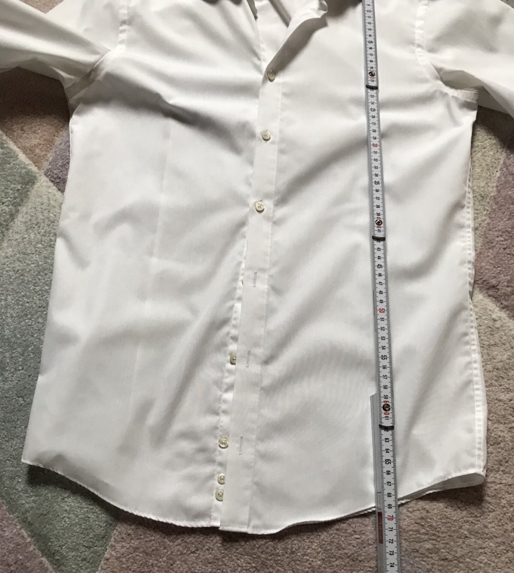 Hemd Herren 38 Buissiness Venti weiß Non Iron S/M used Langarm Kentkragen 