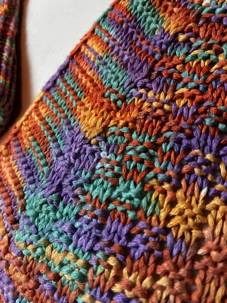 Cardigan Onesize Kurzweste Langarm Kimono 38 Strick Multicolor 