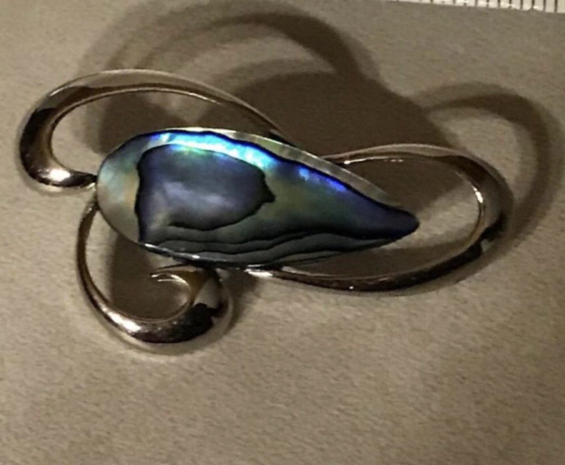 Anstecknadel Brosche Abalone Pin Needle Broche Vintagelove 