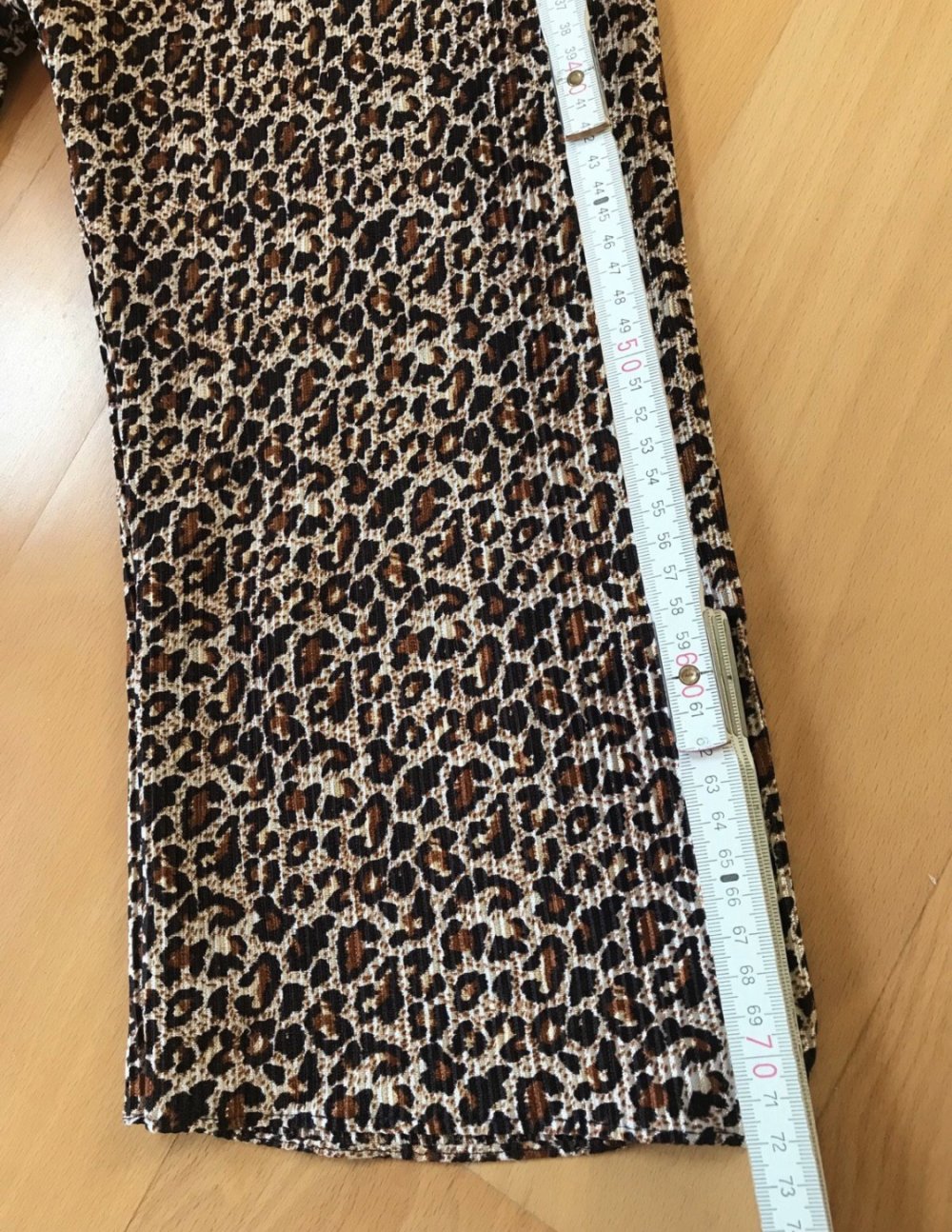 Palazzo Hose Culotte Plissee 7/8 Crossover Schlupfhose Onesize 38 Gummibund Animal Print 