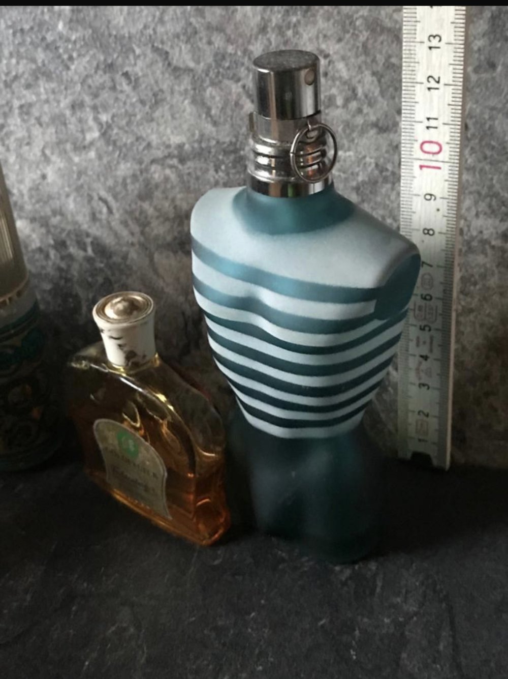 Deko Glasflasche Vintage Flacon Midcentury Miniatur Nostalgie  
