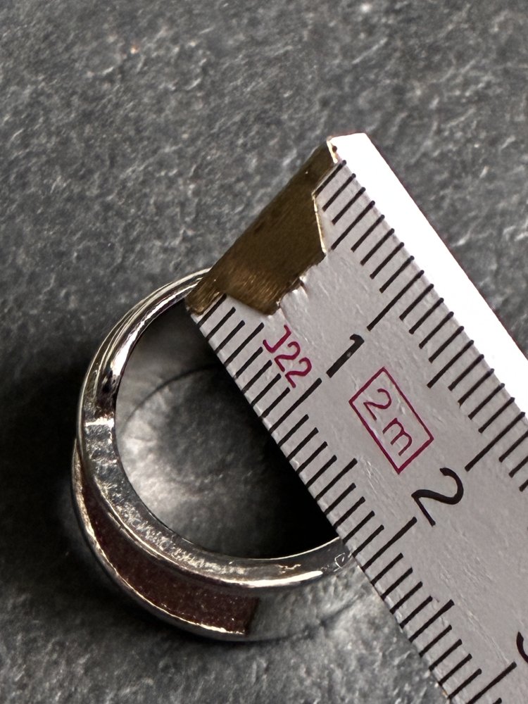 Statement Ring satiniert rosé silberfarben M Bicolor Neu Ungetragen 