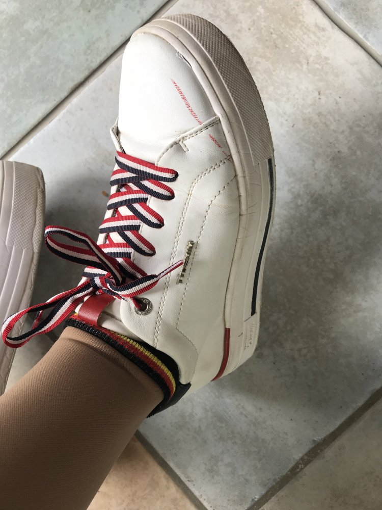 Schnürschuh Freizeit Canvas Tom Tailor Denim Turnschuhe Sneaker 40 used 