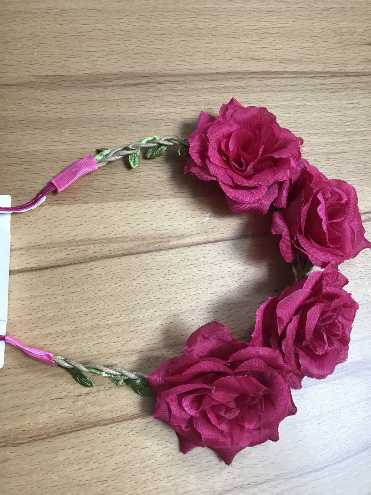 Kopfschmuck Haarband Rosen Onesize Blütenband Festival Boho Landhaus Tracht Wedding Mottomode Roman?e Vielseitig Rosenblüten Shabbydesign 