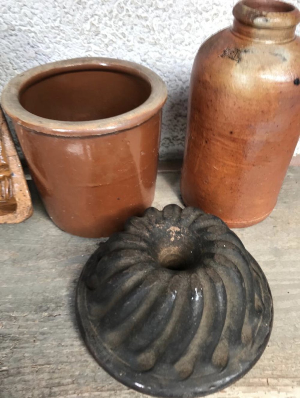Deko Interieur Vintage Shabby Retro Keramik Vase Landhaus Antik Garten Fleur Cottage Grannychic 