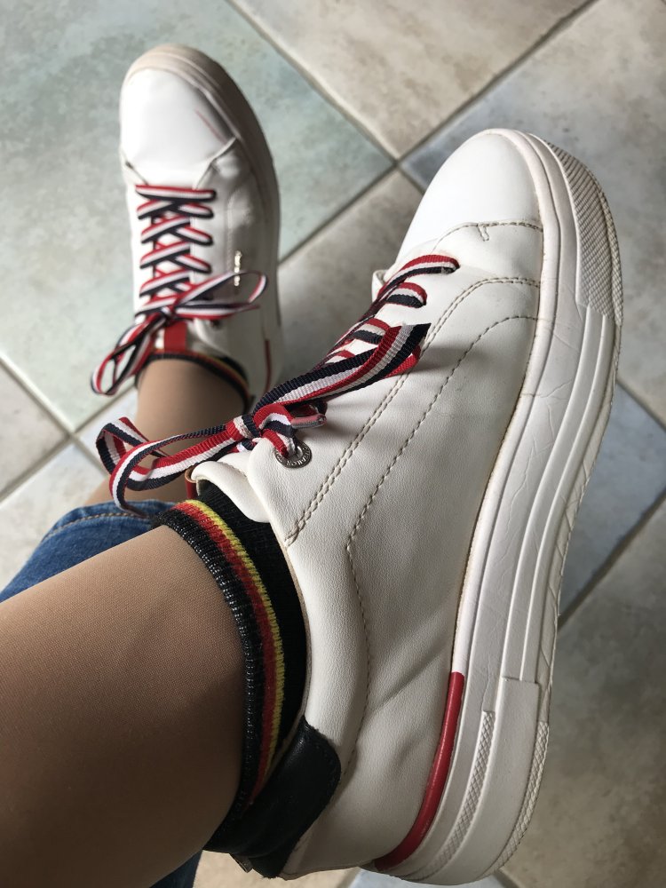Schnürschuh Freizeit Canvas Tom Tailor Denim Turnschuhe Sneaker 40 used 