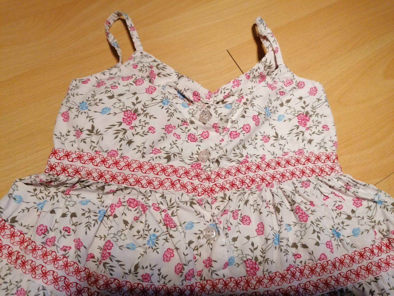 Sommerkleid Mädchen Blumen blue seven kids Gr. 92 weiß rot blau rosa