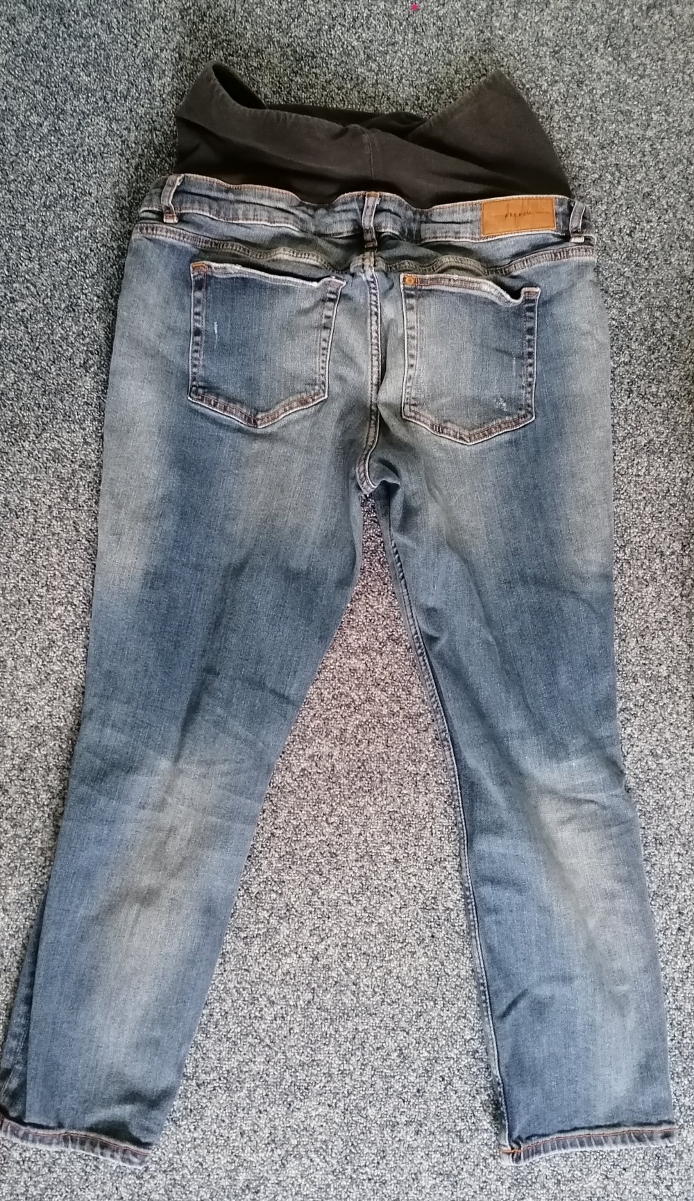 Umstandshose Jeans h&m MAMA Gr. 42 boyfriend ankle high rib