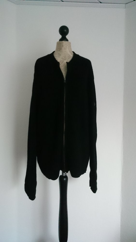 Schwarze Esprit Stickjacke, Größe XL