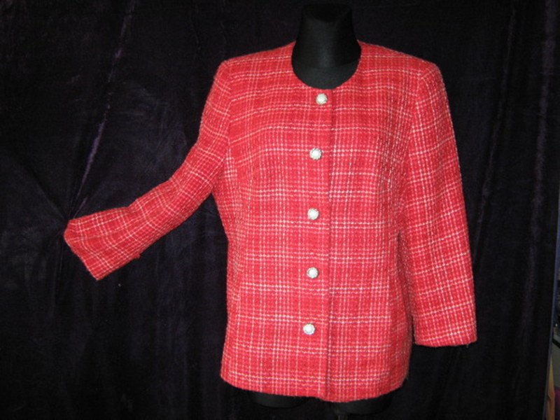 NEU * Edel * Original VINTAGE * Karo- Noppen Style * Kurz * Kostüm * Anzug * Blazer *Jacke 
