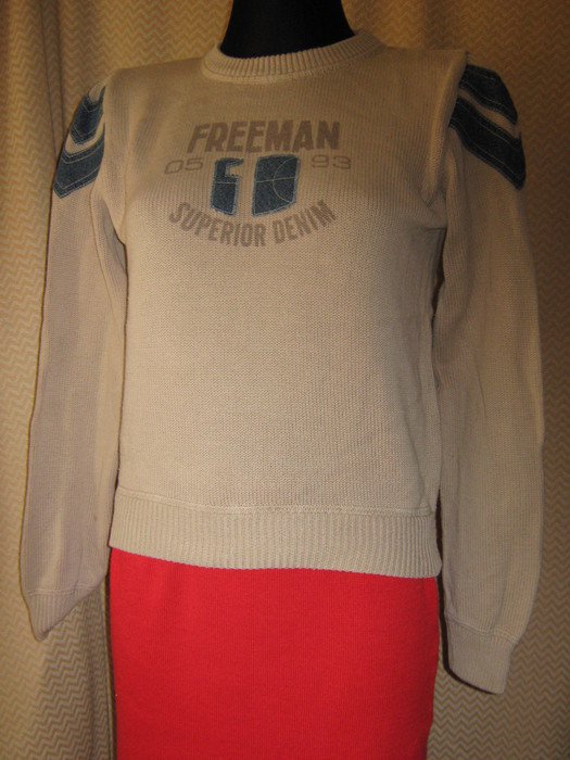 NEU * Ausgefallen * College * Old School Style * Fein * Grob * Strick- Pullover 