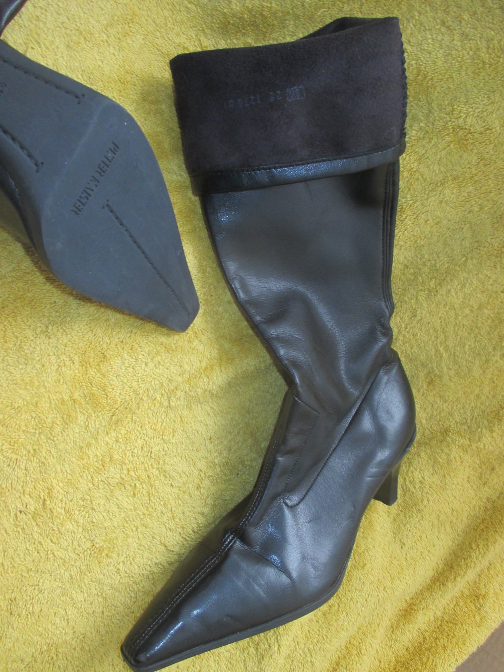 NEUw * Echt- Leder * Strech * Schlupf * Langschaft * High-Heels* Stiefel 