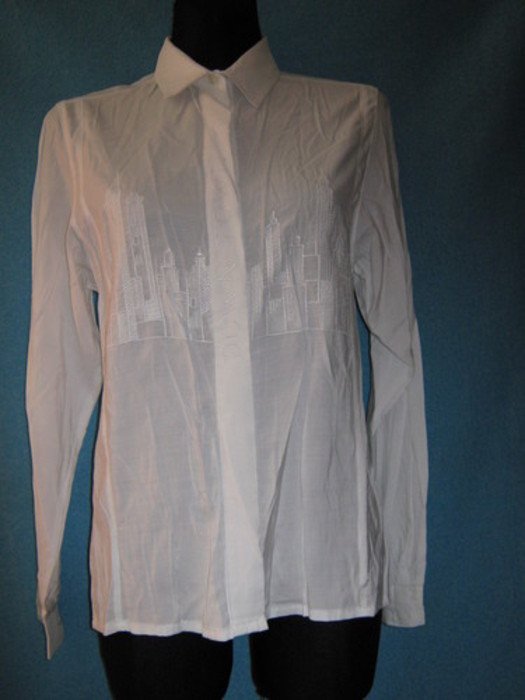 NEUw * Edel * Granny VINTAGE * New York * Stickerei * Business * Freizeit * Hemd-Bluse 
