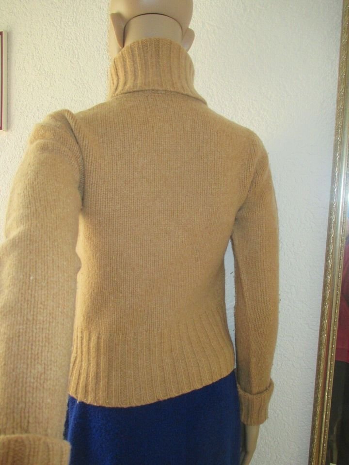   Klassisch * Original VINTAGE * Rollkragen * Lambswolle * Ripp * Strick- Pullover 