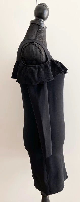 schwarzes Nylon Kleid
