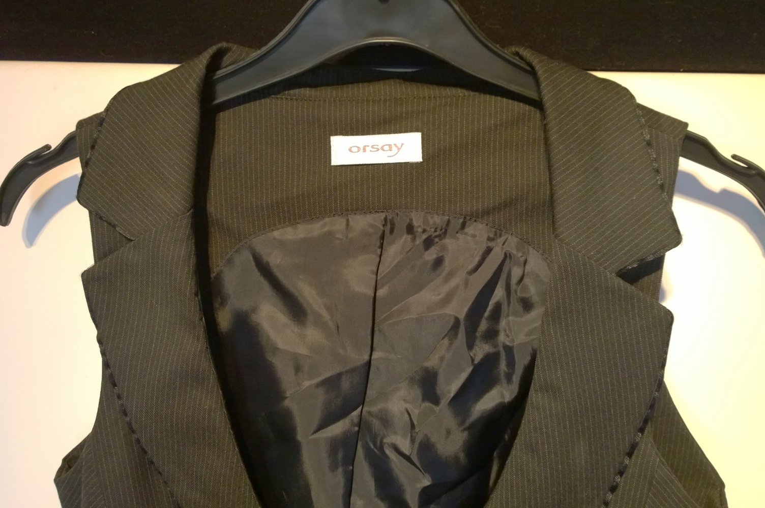 Nadelstreifen Weste schwarz Gr.38 Orsay