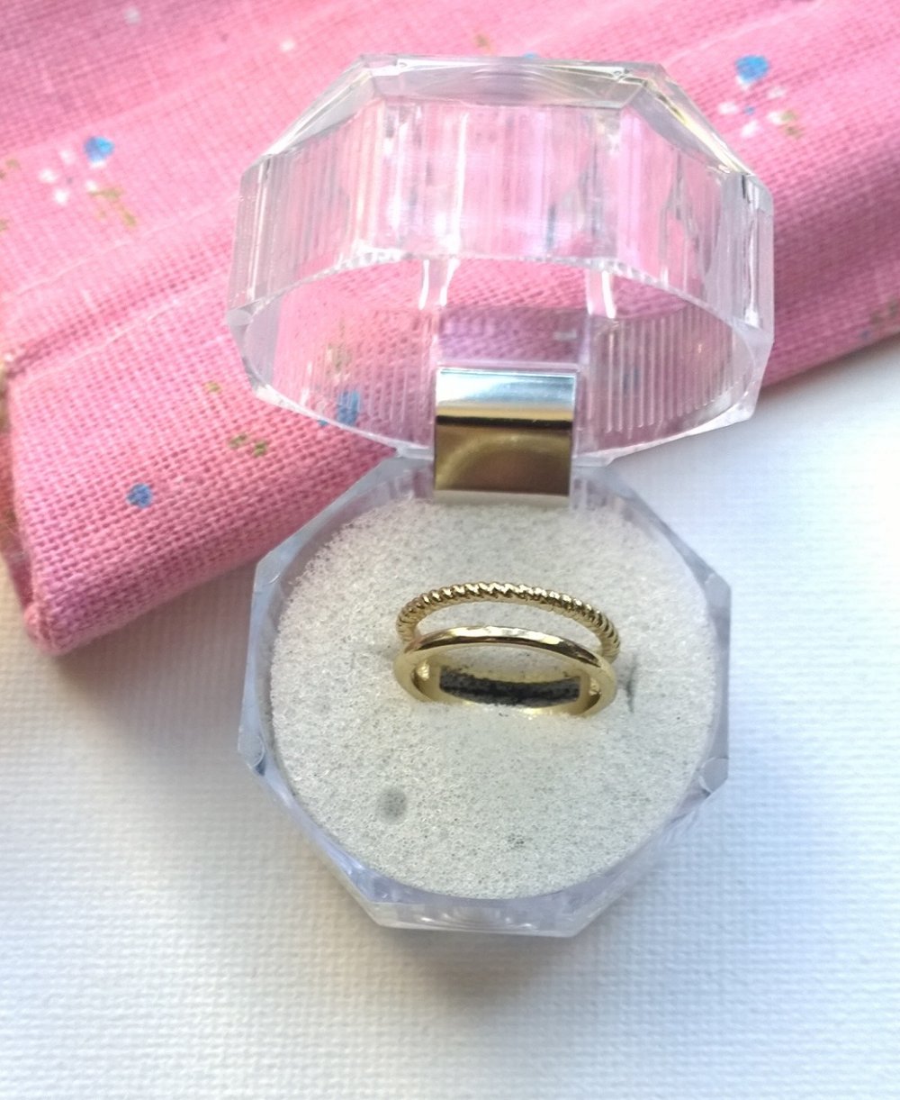 Knöchelring, Knucklering, gold, modeschmuck, Gr.14