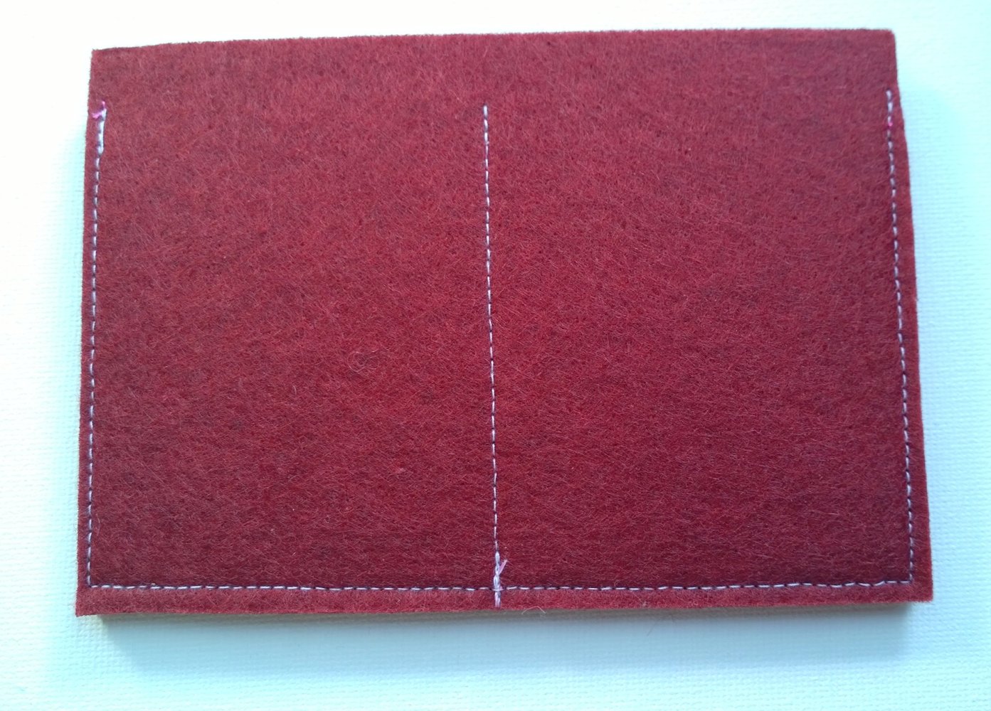 Kartenetui Cardholder Mini Geldbörse Filz Stickerei Embroidery