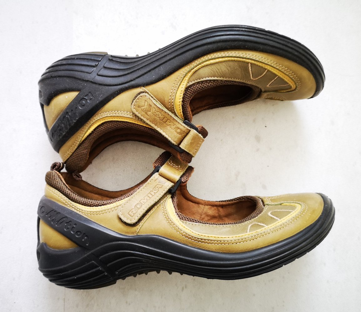 Romika Romotion, Halbschuhe,Riemchenballerinas, Gr.38 grün, khaki