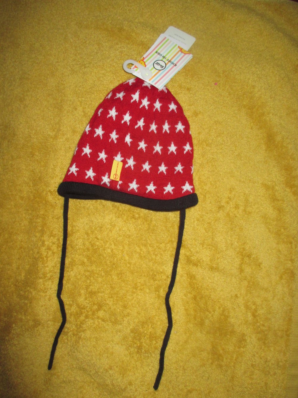 NEU mit ETIKETT * Baby * Boy oder Girl * Sterne * Stars * Feinstrick * Wolle * Beanie * Mütze 