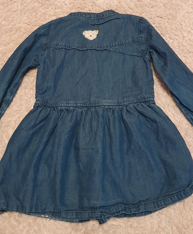 NEU * Niedlich * weich * Girls * Mädchen * Blumen * Blüten * Stickerei * Jeans * Kleid 