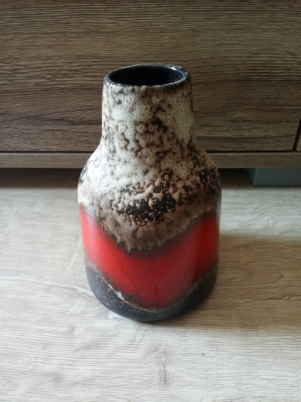 Vase rot braun Fat Lava Vintage 70's 