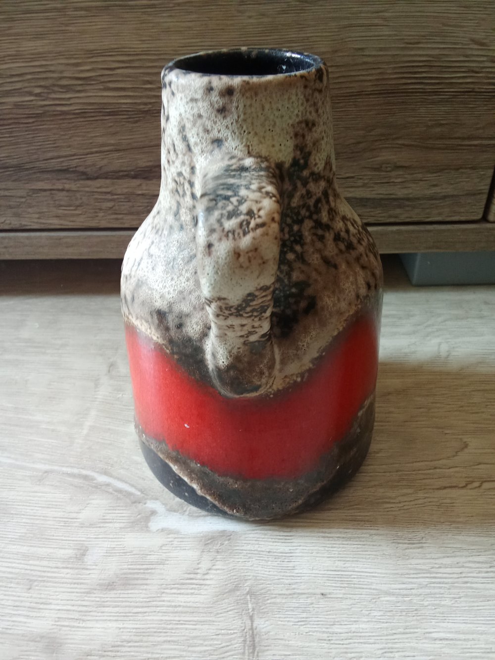 Vase rot braun Fat Lava Vintage 70's 