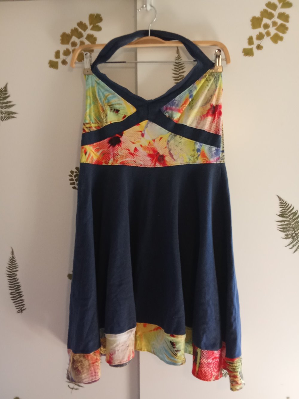 Neckholder Kleid blau DIY